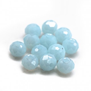 Бусины рондели 4*3мм, матовый голубой